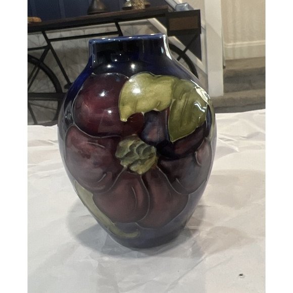 Moorcroft art pottery vase with flowers - marked​​​​ - Picture 12 of 12